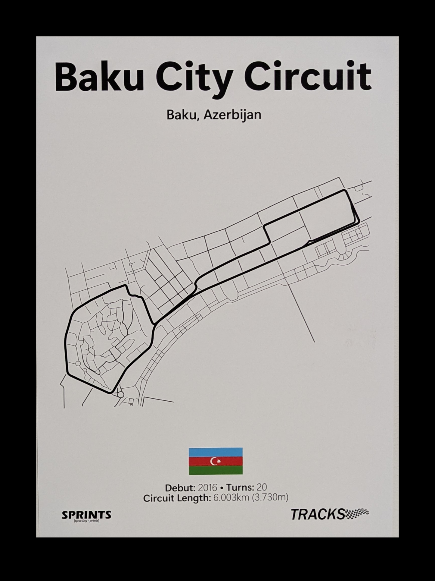 Baku City Circuit Poster Print