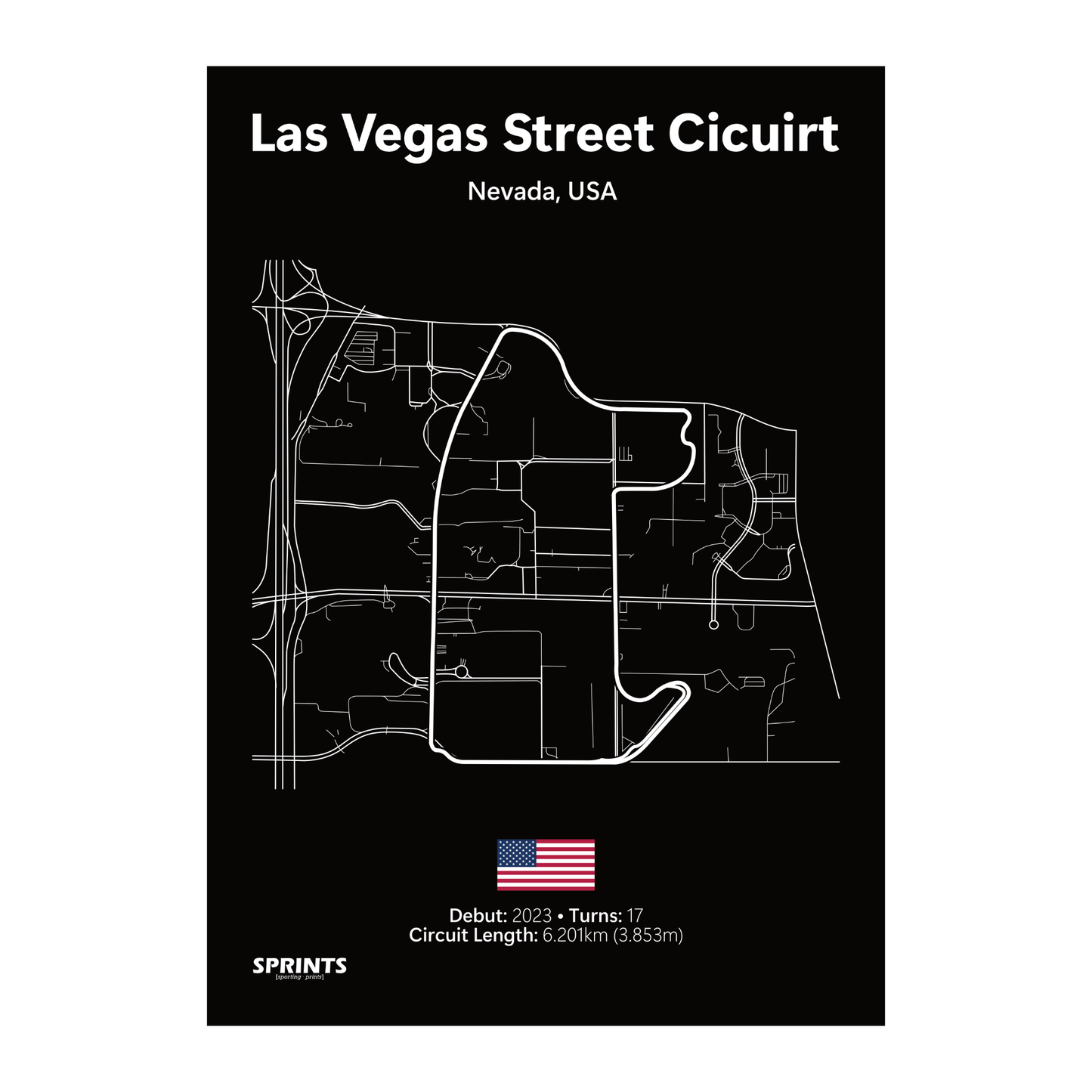 Las Vegas Circuit Poster Print
