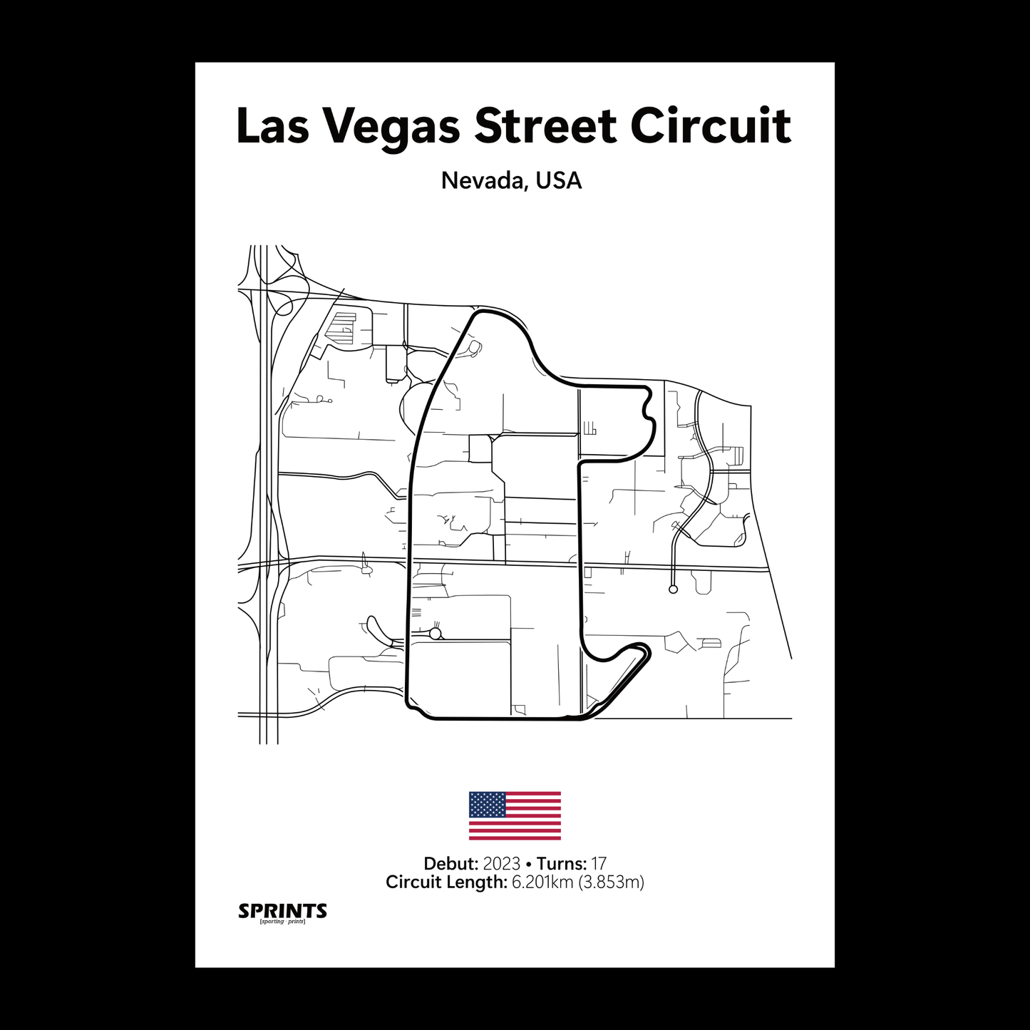 Las Vegas Circuit Poster Print