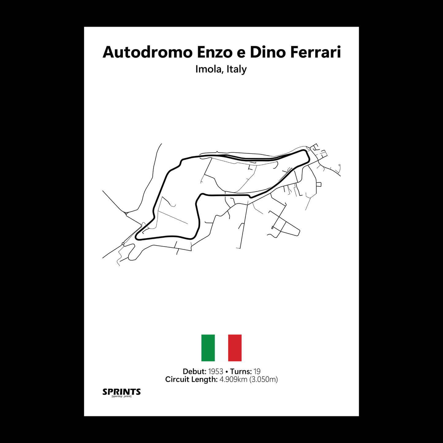 Autodromo Enzo e Dino Ferrari Poster Print