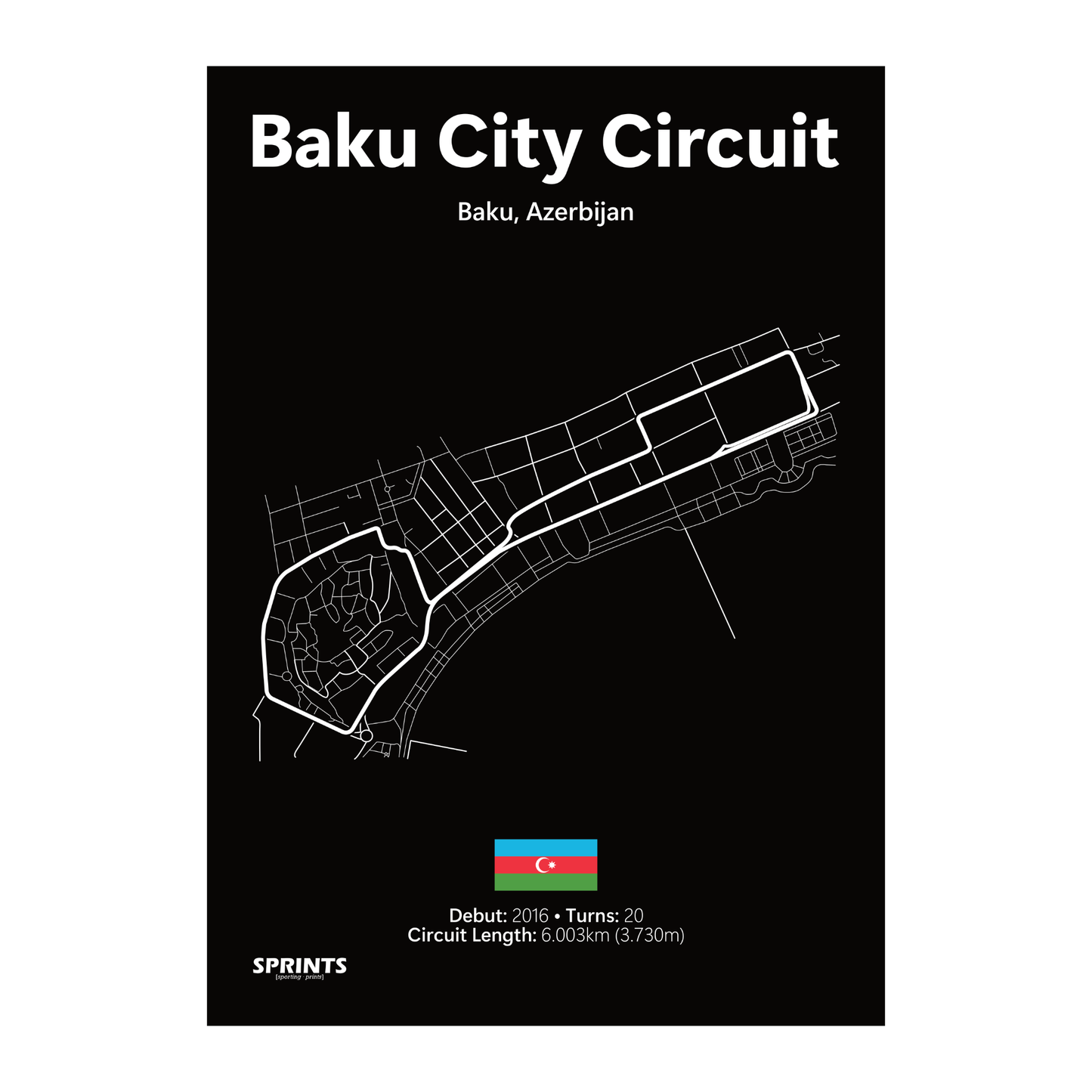 Baku City Circuit Poster Print