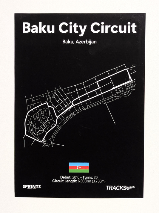 Baku City Circuit Poster Print