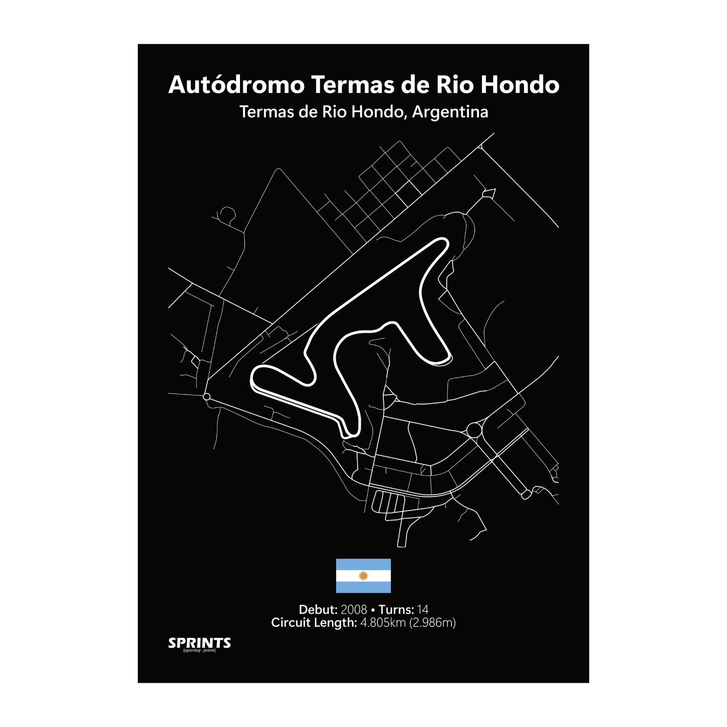 Autódromo Termas de Rio Hondo Poster Print