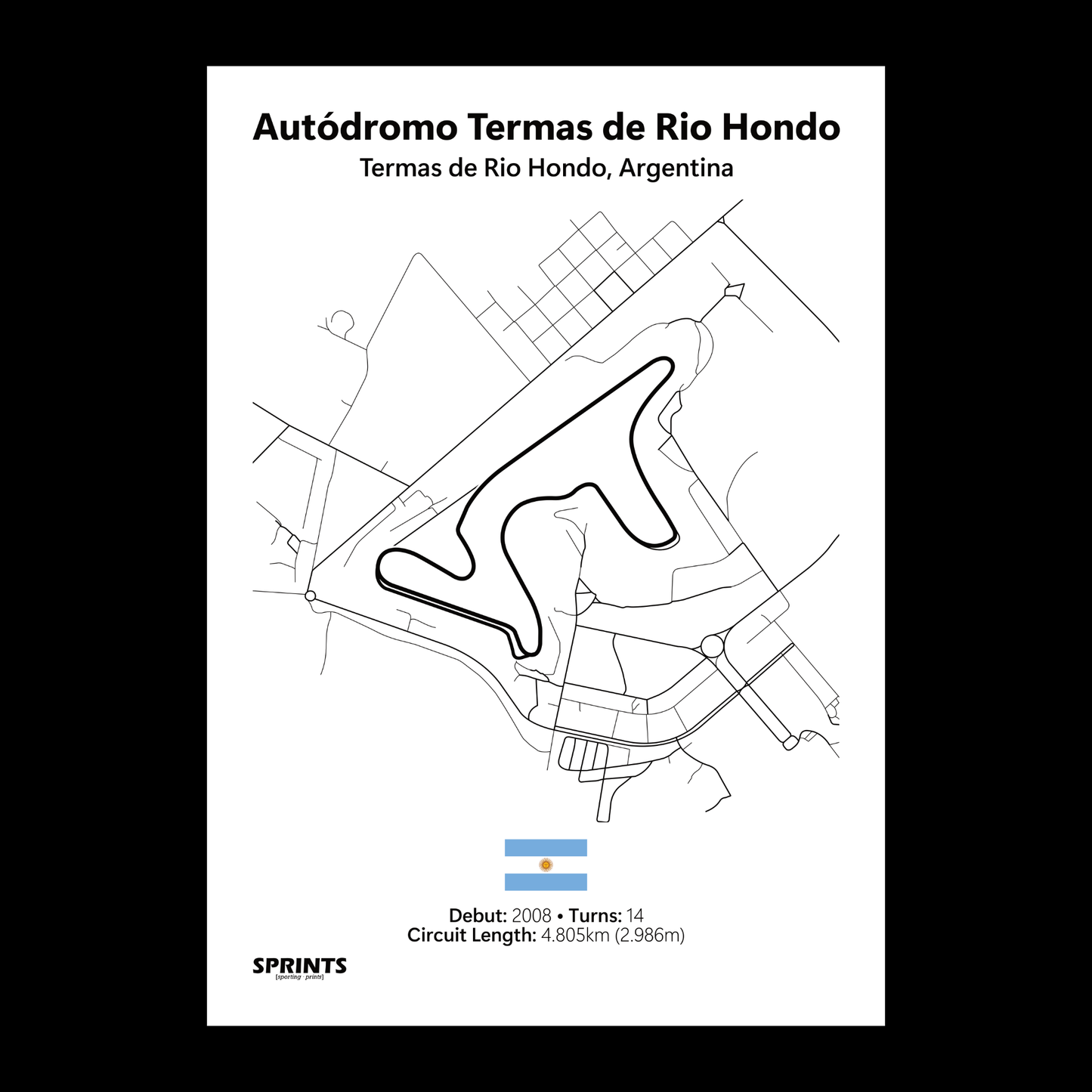 Autódromo Termas de Rio Hondo Poster Print