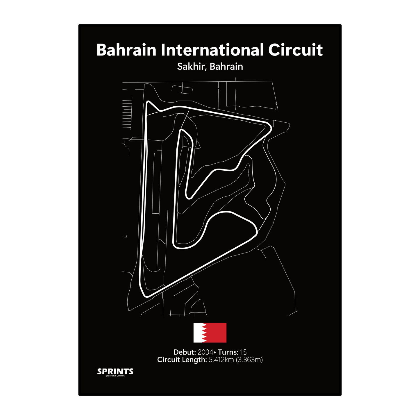 Bahrain International Circuit Poster Print