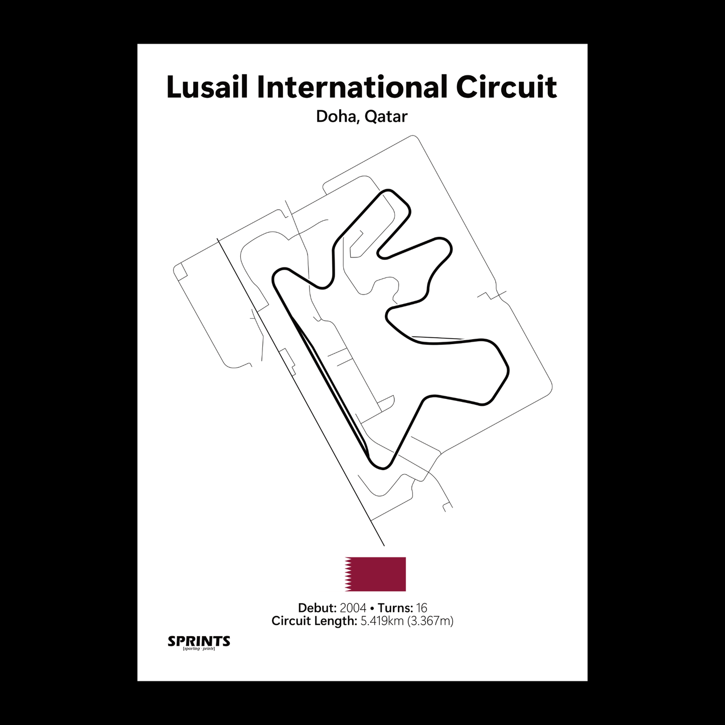 Lusail International Circuit Poster Print