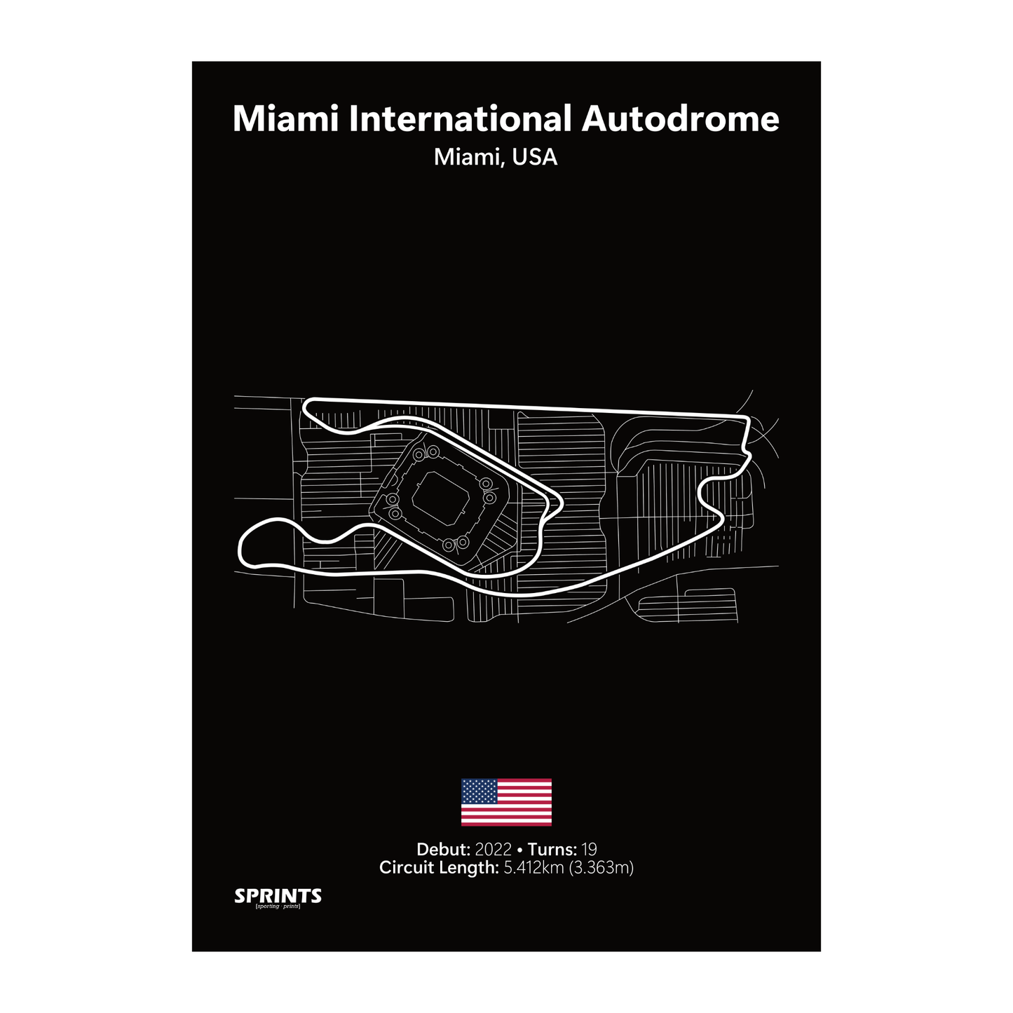 Miami International Autodrome Poster Print