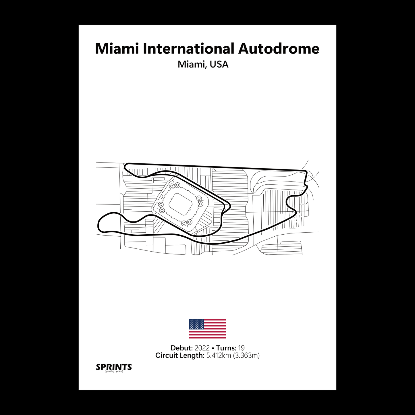 Miami International Autodrome Poster Print