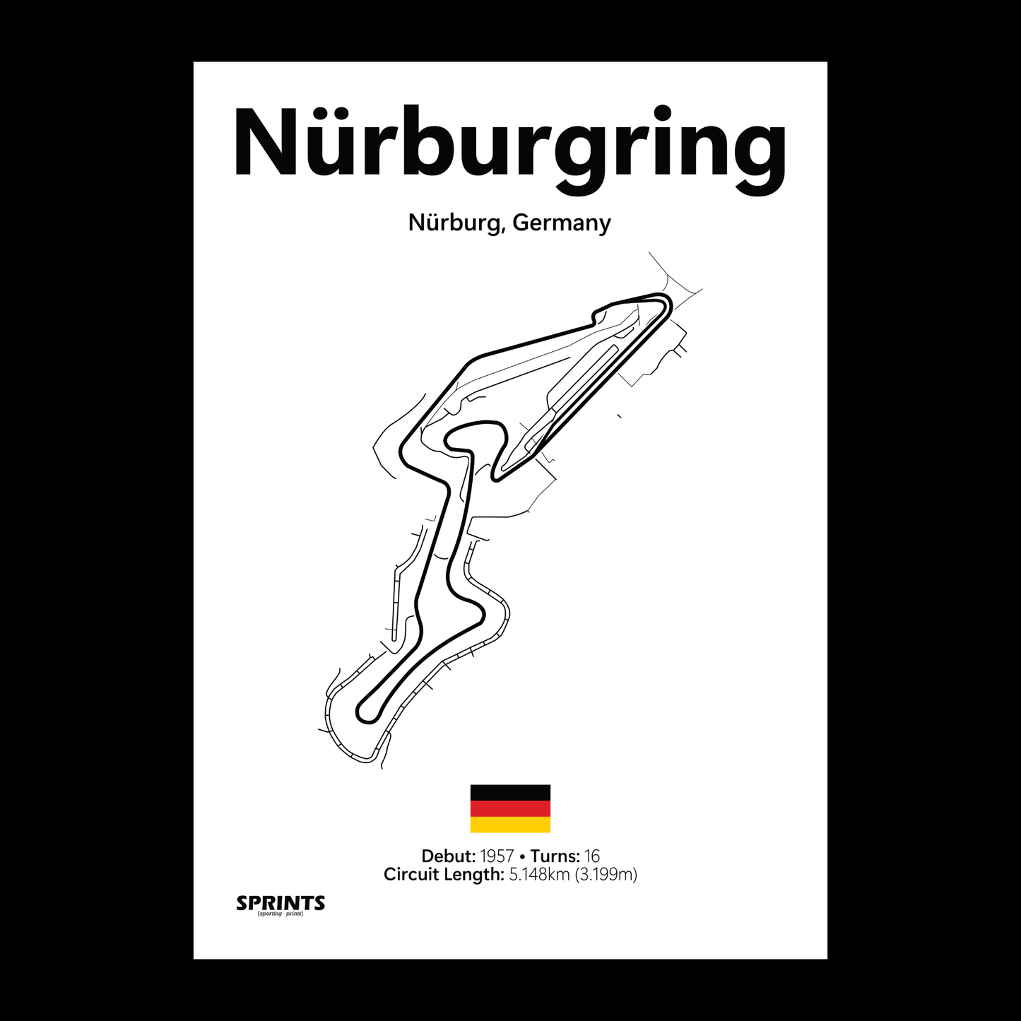 Nürburgring GP Circuit Poster Print