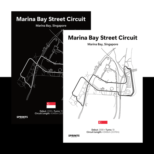Singapore Street Circuit Poster Print