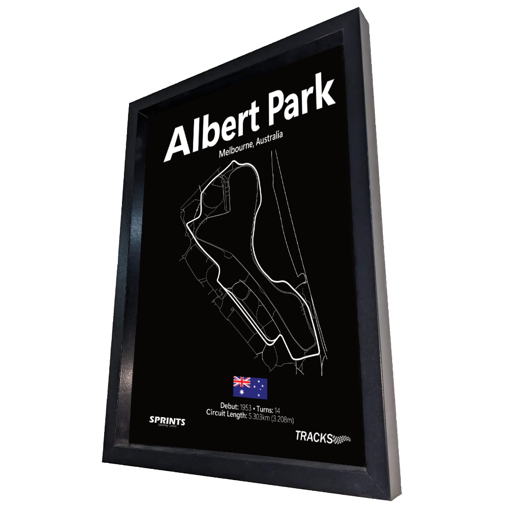 Albert Park Track Layout Framed Poster