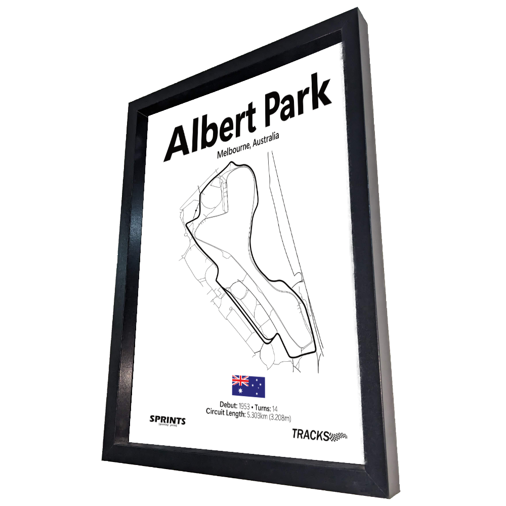 Albert Park Track Layout Framed Poster