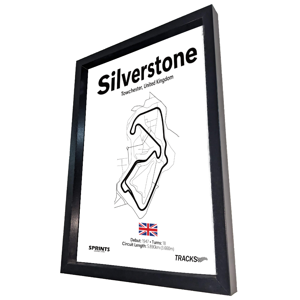 Silverstone Track Layout Framed Poster