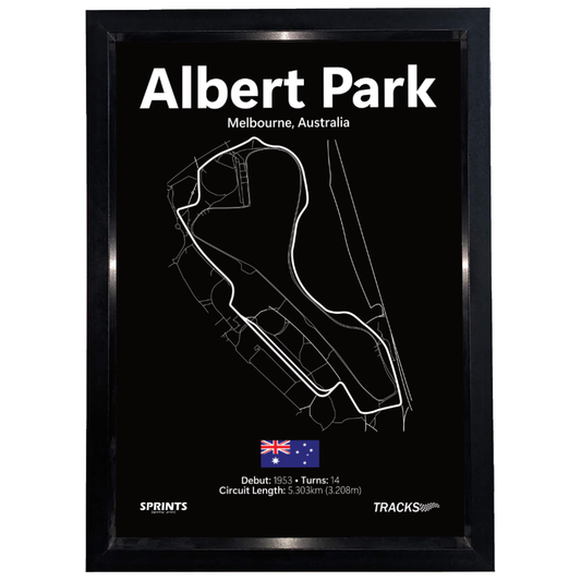 Albert Park Track Layout Framed Poster