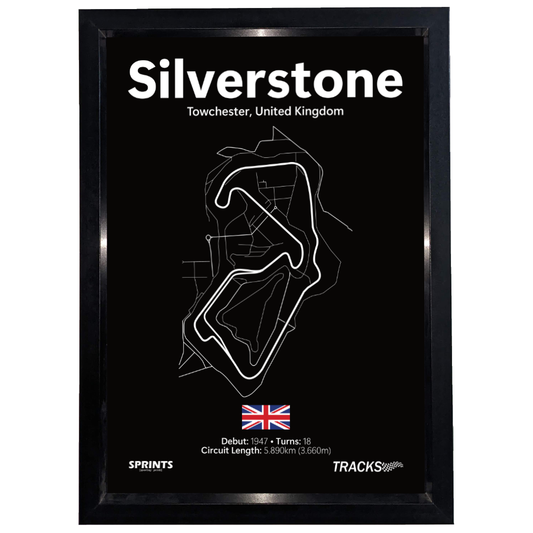 Silverstone Track Layout Framed Poster