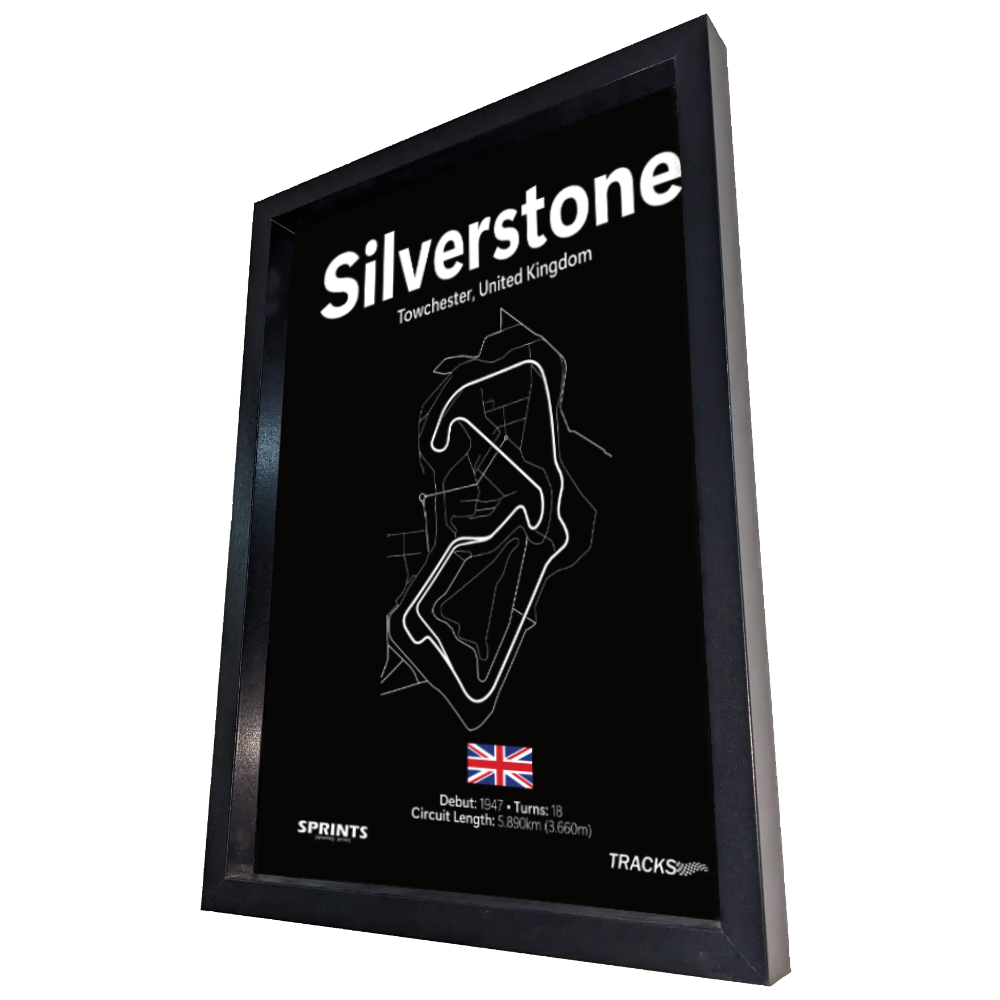 Silverstone Track Layout Framed Poster