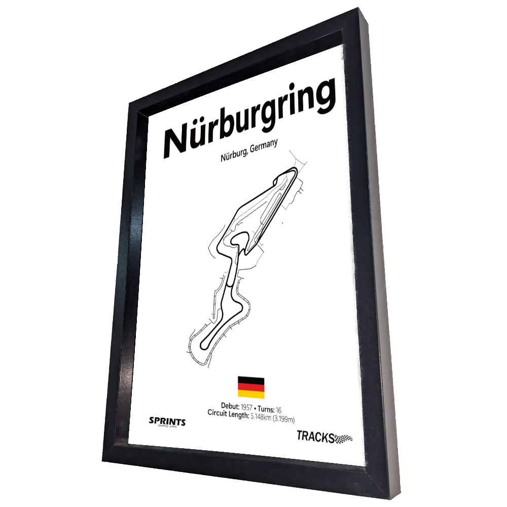 Nurburgring Track Layout Framed Poster